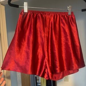 Vintage Maroon “Red” Satin Pajama Shorts
